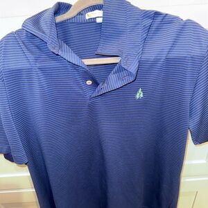 Peter Millar Navy and Light Blue Polo Shirt